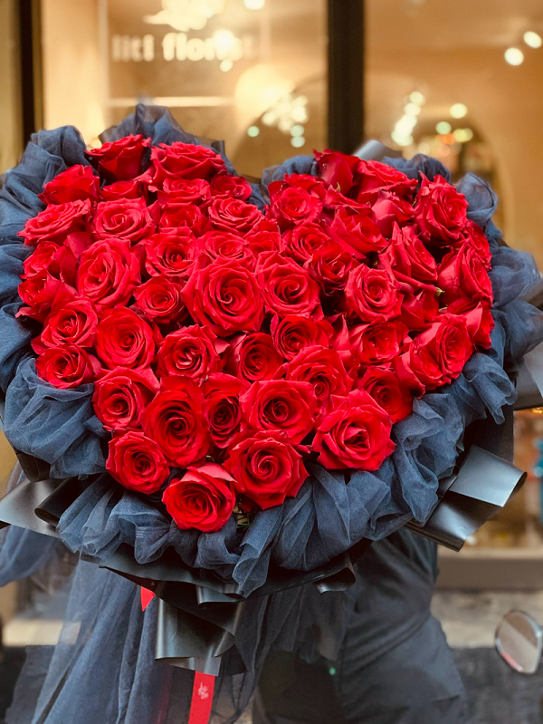 Giảm giá Bó hoa hồng sáp thơm 50 bông trái tim bó hoa hồng hình trái tim  quà tặng ý nghĩa quà tặng người yêu quà tặng ngày lễ hoa hồng dành